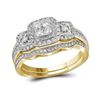 0.50 CTW Diamond Bridal Wedding Engagement Ring 14KT Yellow Gold - REF-71X9Y