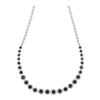10.22 CTW Black Color Diamond Cluster Necklace 14KT White Gold - REF-701N9F