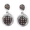 0.25 CTW Diamond Dangle Screwback Earrings 10KT White Gold - REF-18H2M