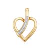 0.03 CTW Diamond Heart Love Pendant 10KT Yellow Gold - REF-8N9F