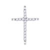 0.20 CTW Diamond Cross Pendant 10KT White Gold - REF-18X2Y