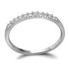 0.15 CTW Diamond Wedding Anniversary Ring 14KT White Gold - REF-14Y9X