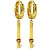 Genuine 1.35 ctw Citrine Earrings Jewelry 14KT Yellow Gold - REF-66H2X