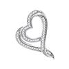 0.12 CTW Diamond Heart Love Pendant 10KT White Gold - REF-13K4W