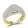 1 CTW Diamond EGL Bridal Wedding Engagement Ring 14KT Yellow Gold - REF-119W9K