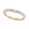 Image 1 : 0.15 CTW Diamond Double Row Ring 10KT Yellow Gold - REF-8W9K