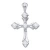 0.10 CTW Diamond Cross Pendant 10KT White Gold - REF-14H9M