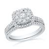 0.64 CTW Diamond Bridal Wedding Engagement Ring 10KT White Gold - REF-57M2H