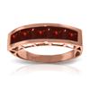 Genuine 2.25 ctw Garnet Ring Jewelry 14KT Rose Gold - REF-54F2Z