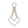 0.40 CTW Diamond 2-tone Pendant 14KT Two-tone Gold - REF-32K9W