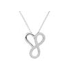 0.15 CTW Diamond Heart Infinity Pendant 10KT White Gold - REF-19M4H