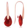 Genuine 8 ctw Ruby Earrings Jewelry 14KT Rose Gold - REF-47P4H