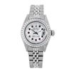 Rolex Pre-owned 26mm Womens Custom String White MOP Stainless Steel - REF-480H3N