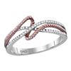 0.15 CTW Diamond Rope Fashion Ring 10KT White Gold - REF-22Y4X
