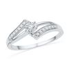 0.10 CTW Diamond Solitaire Bridal Engagement Ring 10KT White Gold - REF-14Y9X