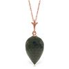 Genuine 12.25 ctw Black Spinel Necklace Jewelry 14KT Rose Gold - REF-20H3X