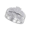 0.40 CTW Diamond Milgrain Bridal Wedding Engagement Ring 10KT White Gold - REF-44M9H