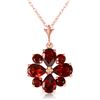 Genuine 2.43 ctw Garnet Necklace Jewelry 14KT Rose Gold - REF-29X7M