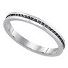 0.27 CTW Black Color Diamond Wedding Ring 10KT White Gold - REF-24W2K
