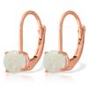 Genuine 0.70 ctw Opal Earrings Jewelry 14KT Rose Gold - REF-24A3K