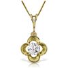 Genuine 0.50 ctw Diamond Anniversary Necklace Jewelry 14KT Yellow Gold - REF-143Y9F