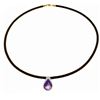 Genuine 6 ctw Amethyst Necklace Jewelry 14KT White Gold - REF-30F5Z
