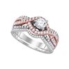 1 CTW Diamond Bridal Wedding Engagement Ring 14KT White Gold - REF-172F4N