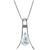 Genuine 1.50 ctw Aquamarine Necklace Jewelry 14KT White Gold - REF-39P6H