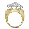 Image 2 : 2.03 CTW Diamond Cluster Ring 10KT Two-tone Gold - REF-108Y8X