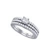 1 CTW Princess Diamond Bridal Engagement Ring 14KT White Gold - REF-127H4M