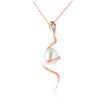 Genuine 4.03 ctw Pearl & Diamond Necklace Jewelry 14KT Rose Gold - REF-47W2Y