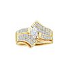 0.53 CTW Marquise Diamond Bridal Engagement Ring 14KT Yellow Gold - REF-79H4M