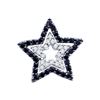 0.33 CTW Black Color Diamond Star Cutout Pendant 14KT White Gold - REF-34Y4X