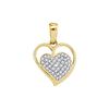 0.10 CTW Diamond Heart Love Milgrain Pendant 10KT Yellow Gold - REF-12F2N