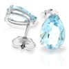 Genuine 3.15 ctw Aquamarine Earrings Jewelry 14KT White Gold - REF-30F2Z