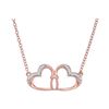 0.06 CTW Diamond Heart Love Pendant 10KT Rose Gold - REF-12W2K