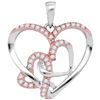 0.25 CTW Diamond Heart Love Pendant 10KT Two-tone Gold - REF-20N9F
