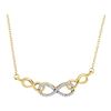 Image 1 : 0.20 CTW Diamond Infinity Pendant 10KT Yellow Gold - REF-19M4H