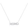 0.15 CTW Diamond XOXO Hugs Kisses Letter Pendant 10KT White Gold - REF-16N4F