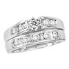 1.01 CTW Diamond Bridal Wedding Engagement Ring 14KT White Gold - REF-179W9K