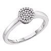 Image 1 : 0.12 CTW Diamond Simple Cluster Ring 10KT White Gold - REF-14Y9X