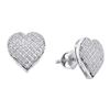 0.33 CTW Diamond Heart Earrings 10KT White Gold - REF-24Y2X