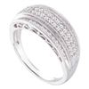 0.38 CTW Diamond Domed Ring 10KT White Gold - REF-37K5W