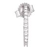 0.25 CTW Pave-set Diamond Single Row Screwback Hoop Earrings 14KT White Gold - REF-24Y2X