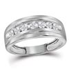 0.48 CTW Mens Diamond Wedding Ring 10KT White Gold - REF-37F5N