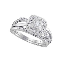 0.33 CTW Diamond Bridal Wedding Engagement Ring 10KT White Gold - REF-44X9Y