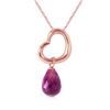 Genuine 2.25 ctw Amethyst Necklace Jewelry 14KT Rose Gold - REF-27P4H