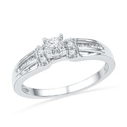 0.20 CTW Diamond Solitaire Bridal Ring 10KT White Gold - REF-22Y4X