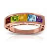 Genuine 2.25 ctw Multi-gemstones Ring Jewelry 14KT Rose Gold - REF-54Y2F