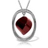 Genuine 15.35 ctw Ruby & Diamond Necklace Jewelry 14KT White Gold - REF-124T2A